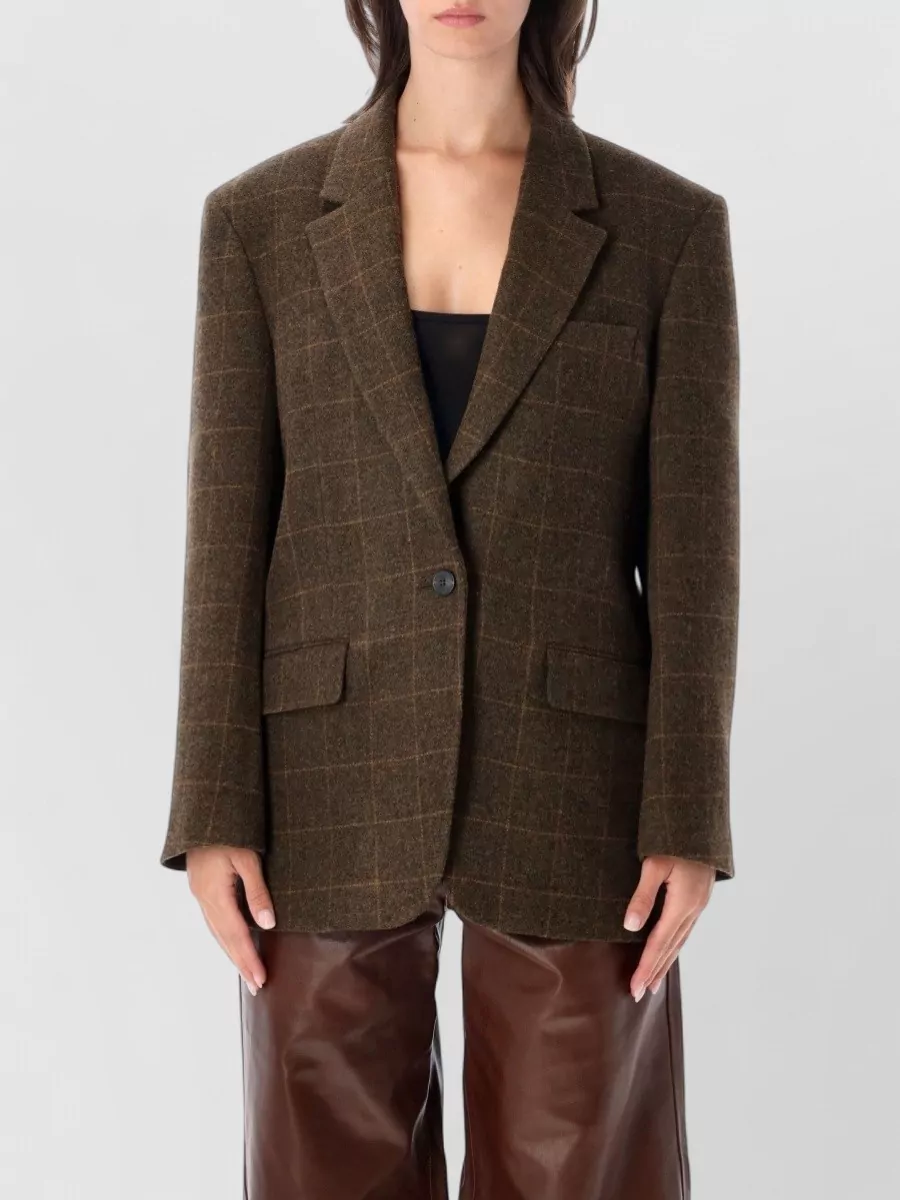Róhe virgin wool oversized checked blazer
