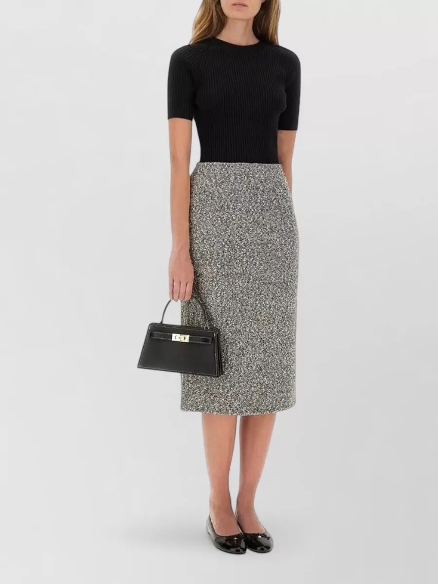 Tory Burch Tweed midi skirt
