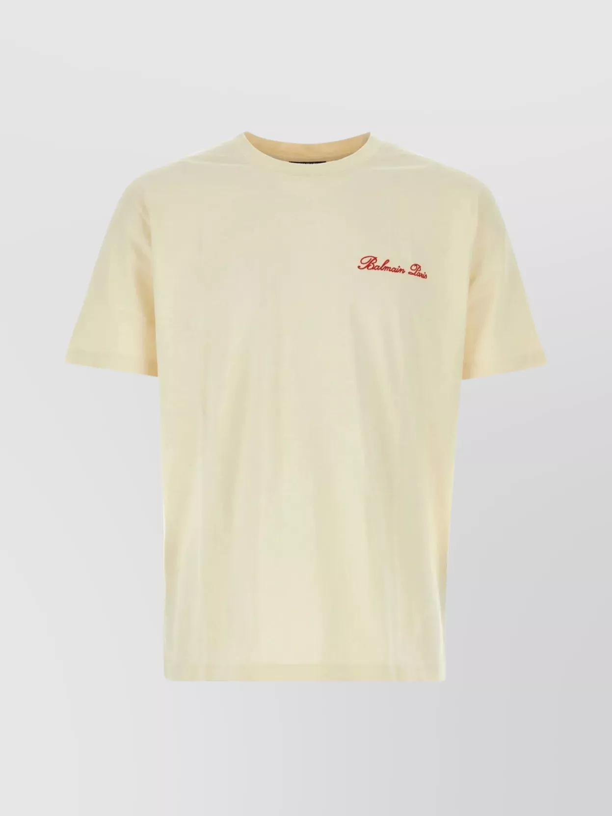Shop Balmain Cotton Crew-neck T-shirt With Western Print