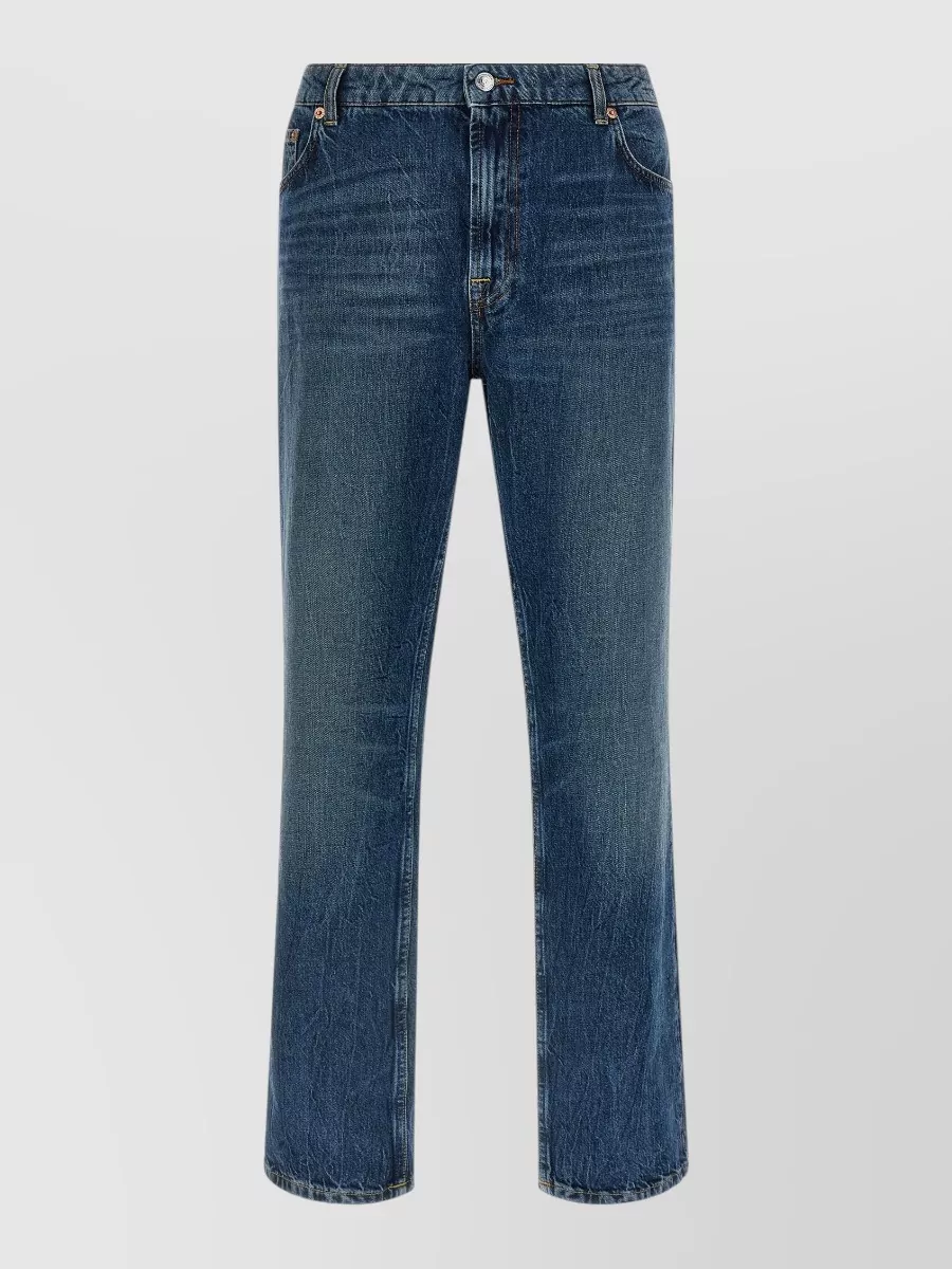 Department 5 denim stone-washed regular-fit straight-leg jeans