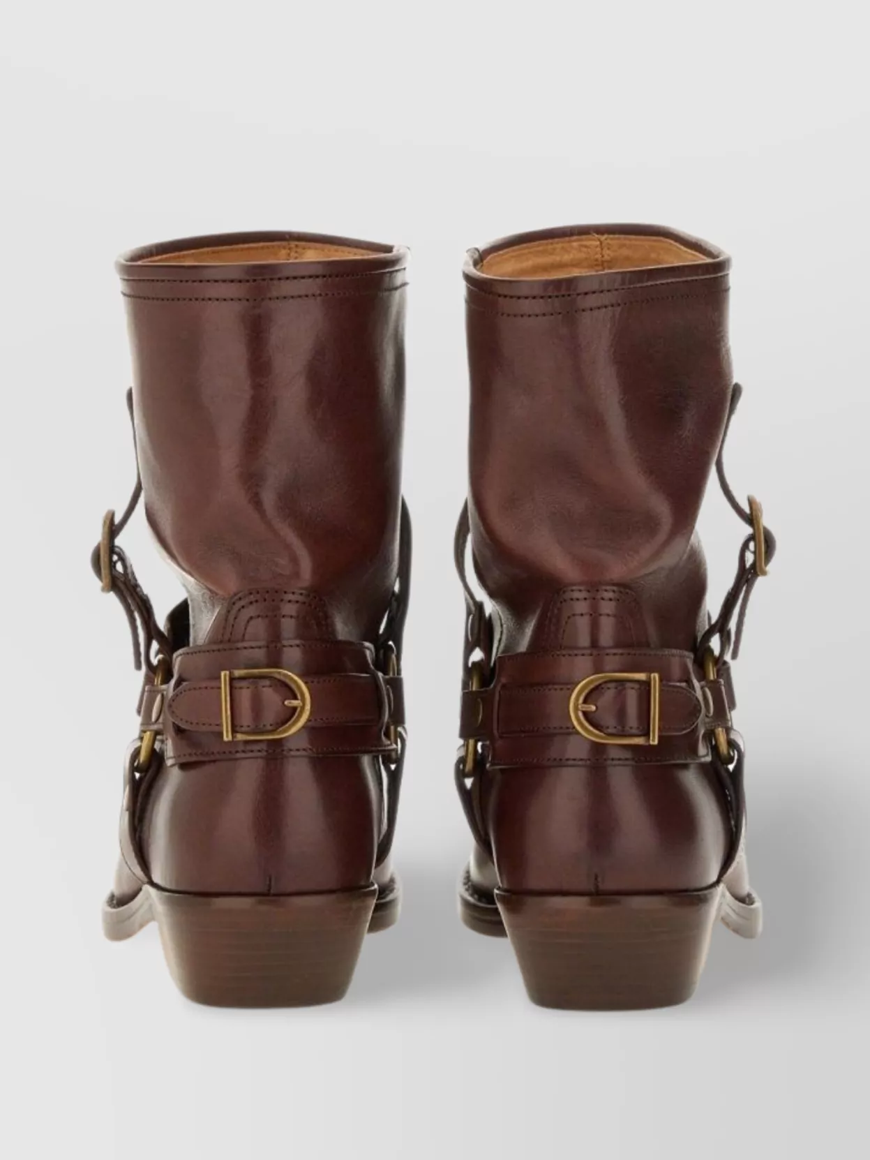 Isabel Marant Leather Buckle Ankle Boots