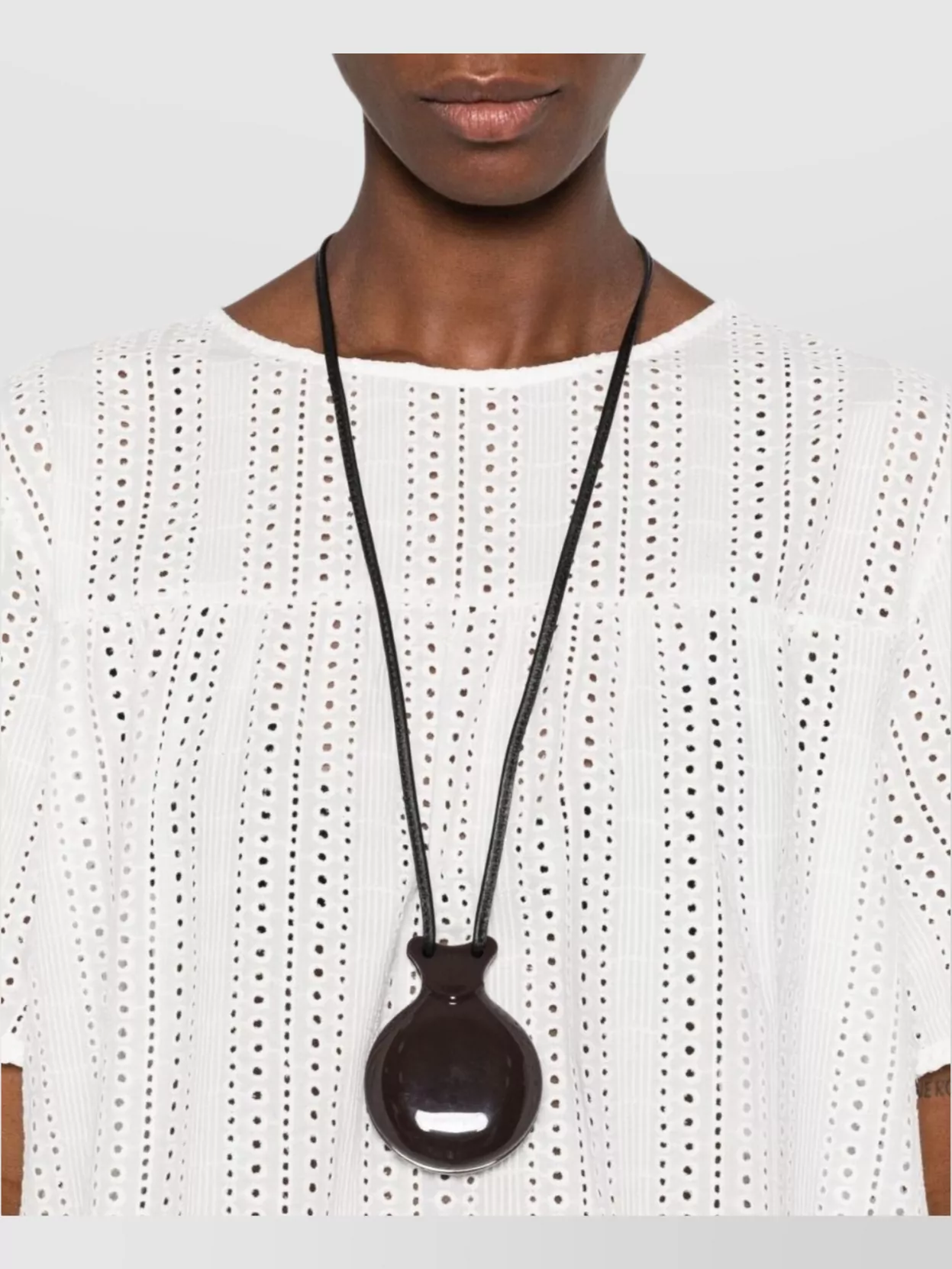 Weekend Max Mara Sleeves Round Neck Eyelet Pattern Top