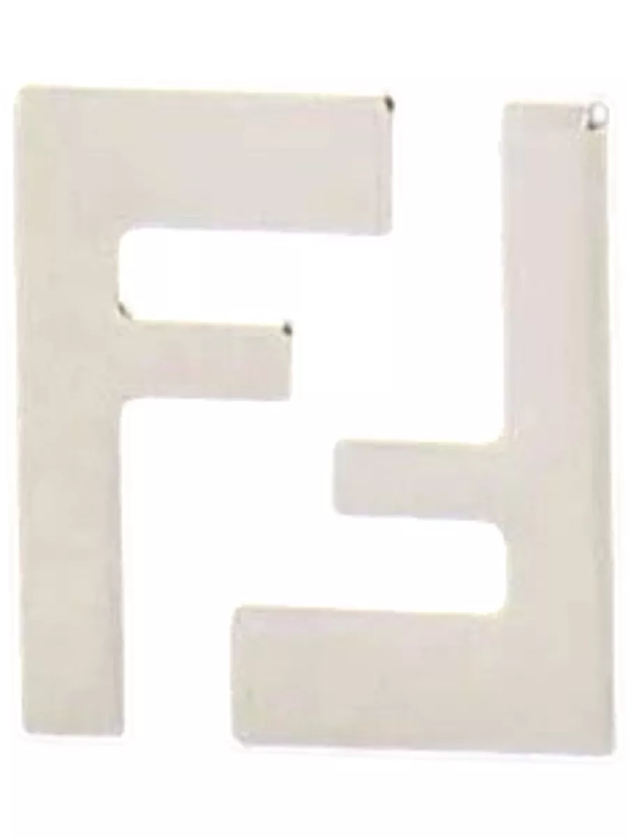 Fendi Ff Squared Leather Canvas Card Holder