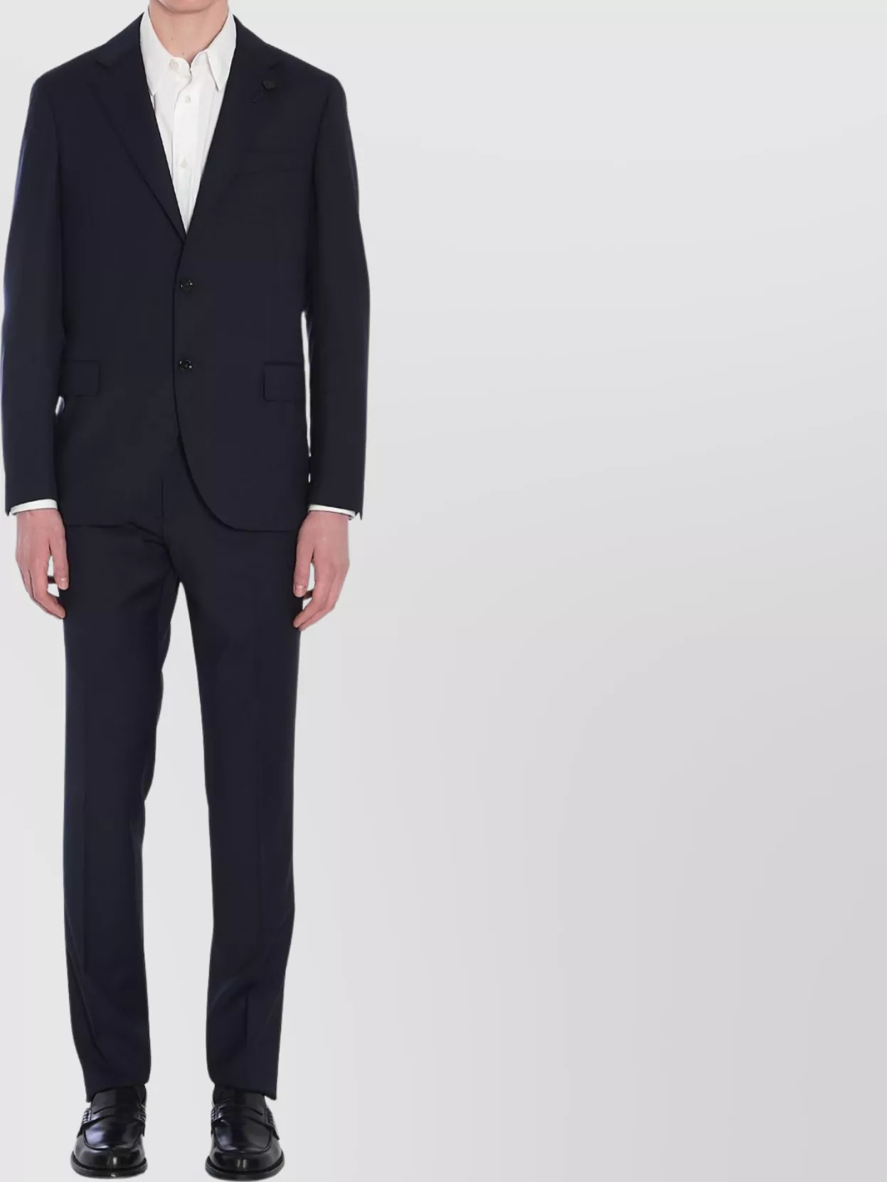Lardini Wool Suit Two Pieces In Blue