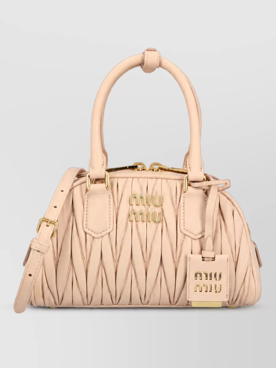 Miu Miu arcadie lamb leather quilted shoulder bag