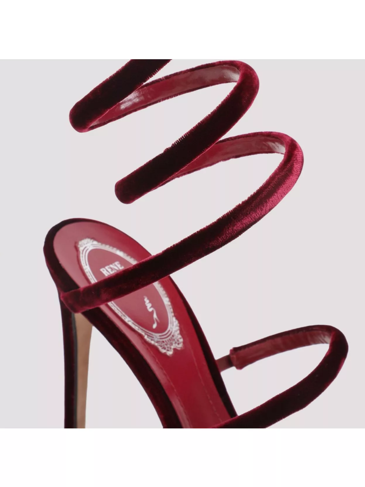 ★関税込み★ Rene Caovilla Velvet Snake Sandals René Caovilla Velvet Snake Spiral Strap Sandals | ModeSens