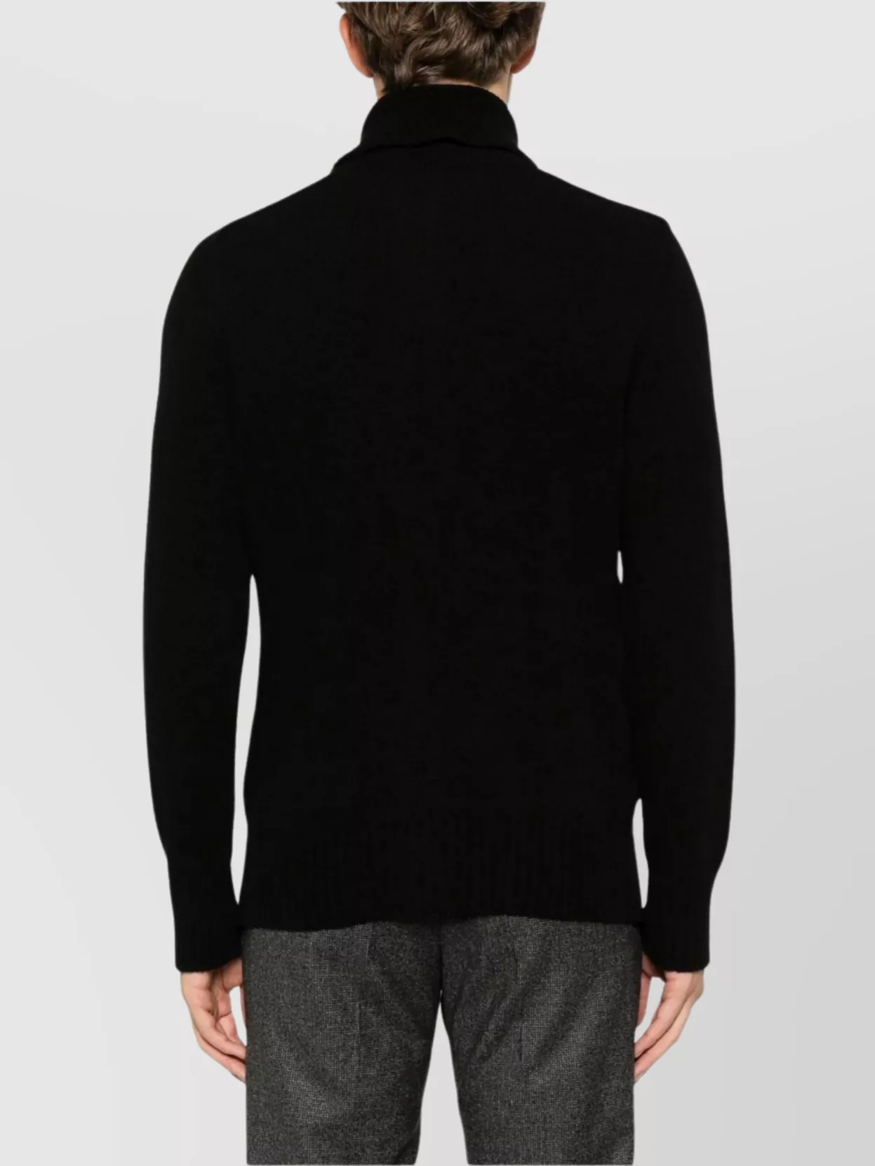 Tagliatore High Collar Ribbed Cuff Knit Cardigan
