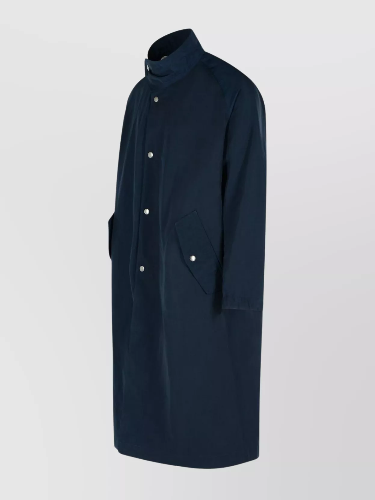 Dries Van Noten 'Rannon' Long Length Coat With High Collar And Side Pockets