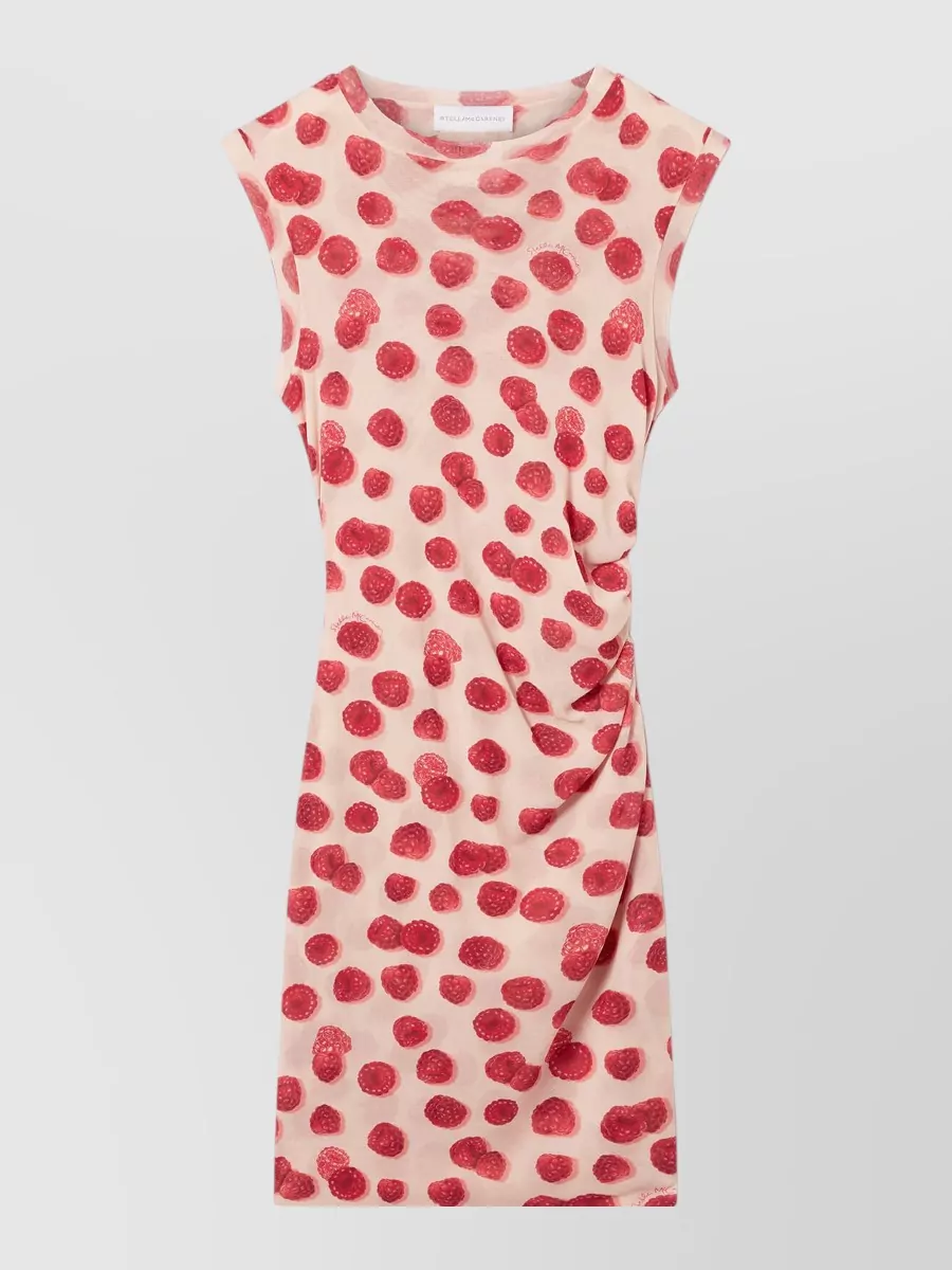 Stella Mccartney raspberry printed sleeveless mini dress