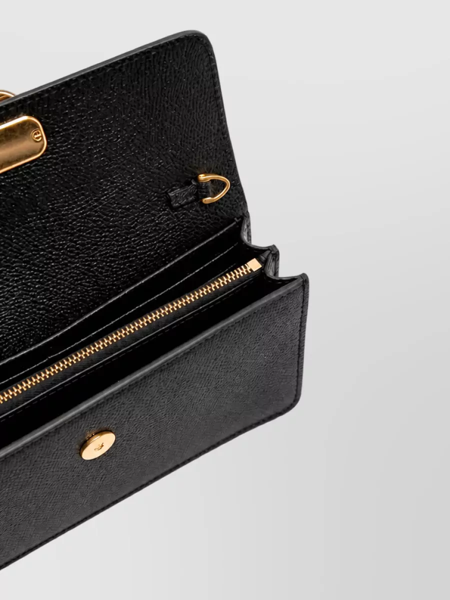 Valentino Leather Chain Clutch Bag