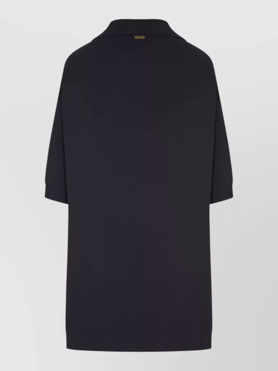 Max Mara Viscose Crepe Short-Sleeve Sweater
