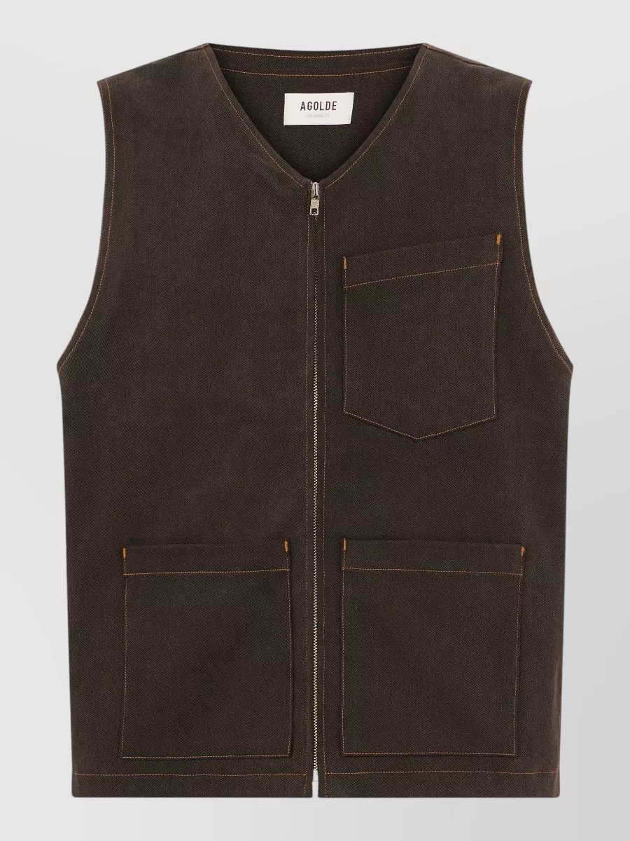 Agolde Denim Sleeveless Vest