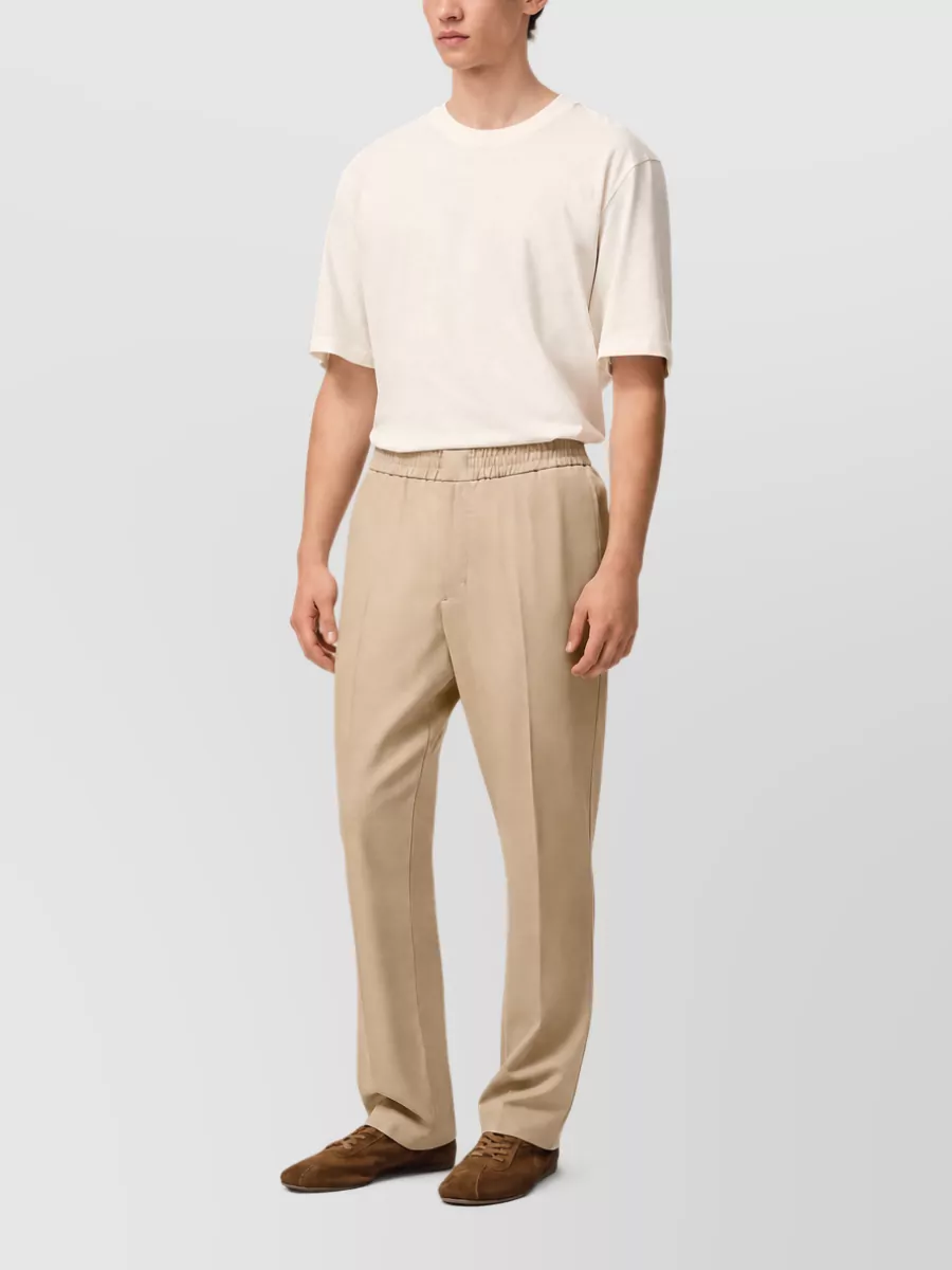 Ami Paris Virgin Wool Straight-Leg Trousers