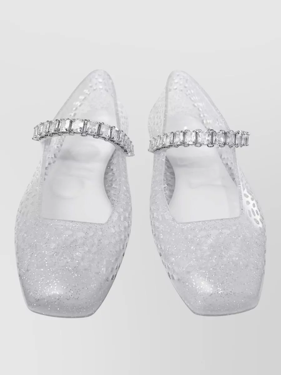 Jimmy Choo Crystal-Embellished Ballerina Shoes