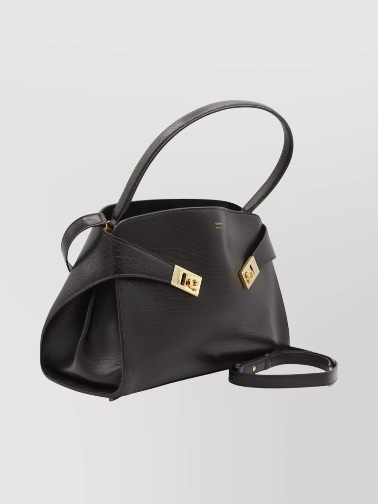 Ferragamo Structured Shoulder Bag Detachable Strap