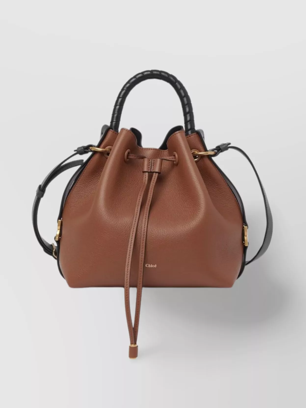 Shop Chloé Structured Leather Shoulder Bag