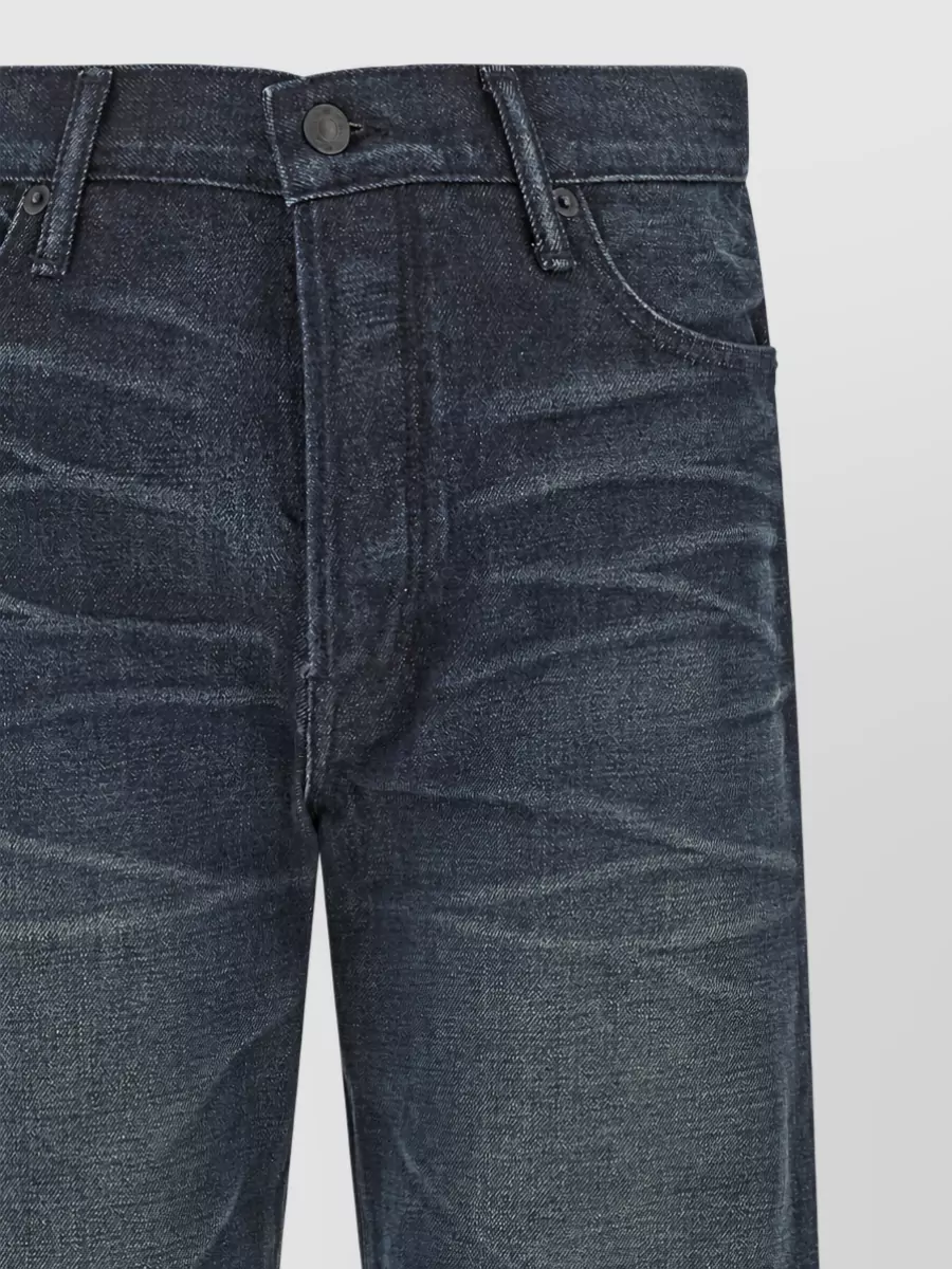 Tom Ford Denim Low-Rise Wide-Leg Jeans