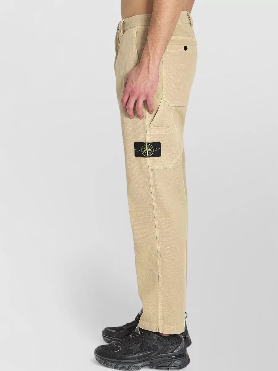 Stone Island Regular Straight Leg Cotton Pants