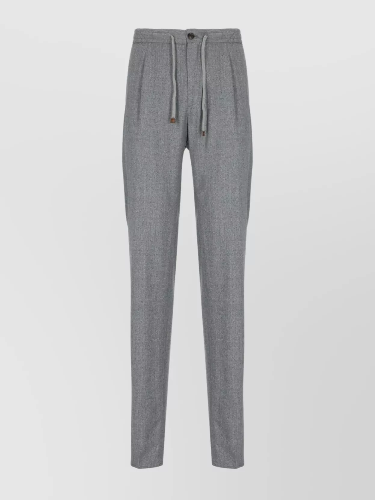 Incotex Drawstring Waist Straight Cut Trousers In Gray