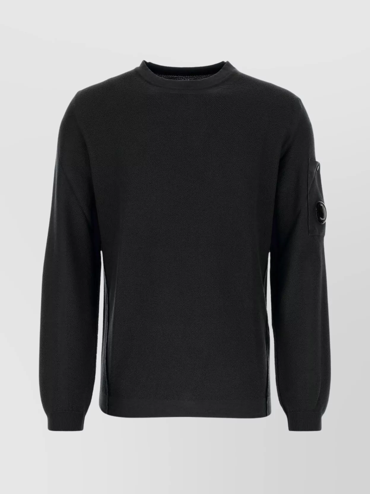 Shop C.p. Company Crew-neck Cotton Sweater Utility Pocket