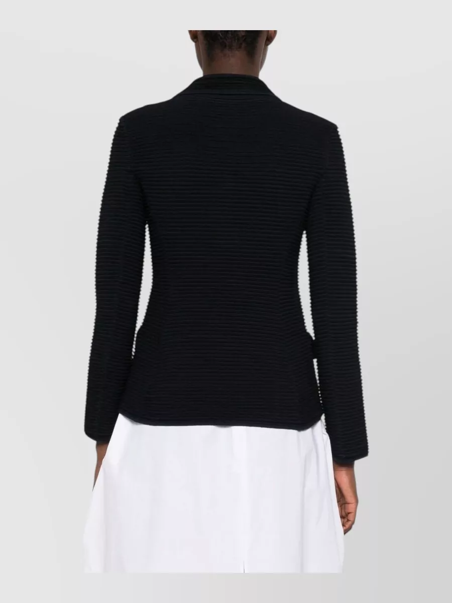 Emporio Armani Ribbed Knit Blazer Jacket