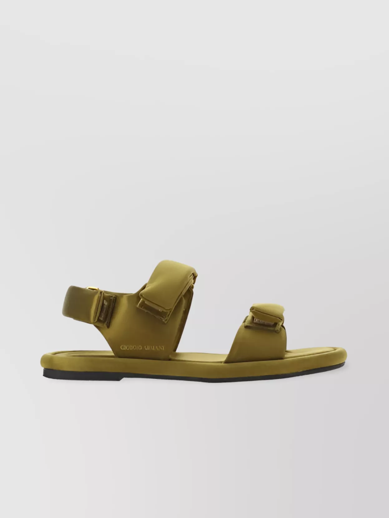 Shop Giorgio Armani Loop Ankle Sandals With Silk Satin Straps