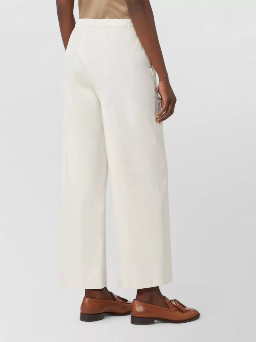 S Max Mara Wide Leg Trousers Argento Side Pockets