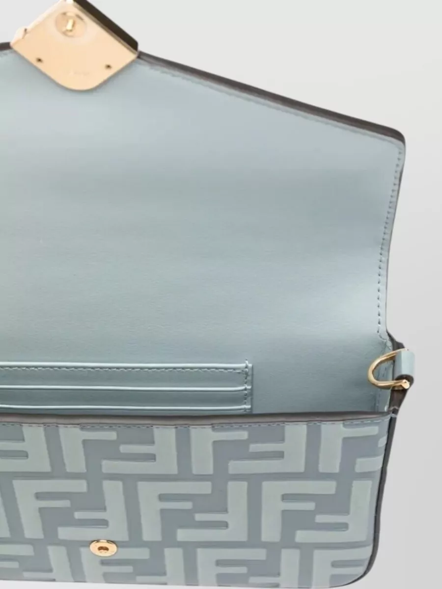 Fendi Ff Diamonds Leather Wallet Chain Bag