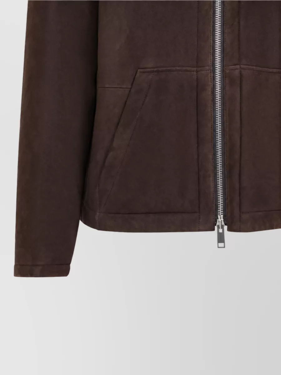 Yves Salomon Lamb Leather Hooded Jacket