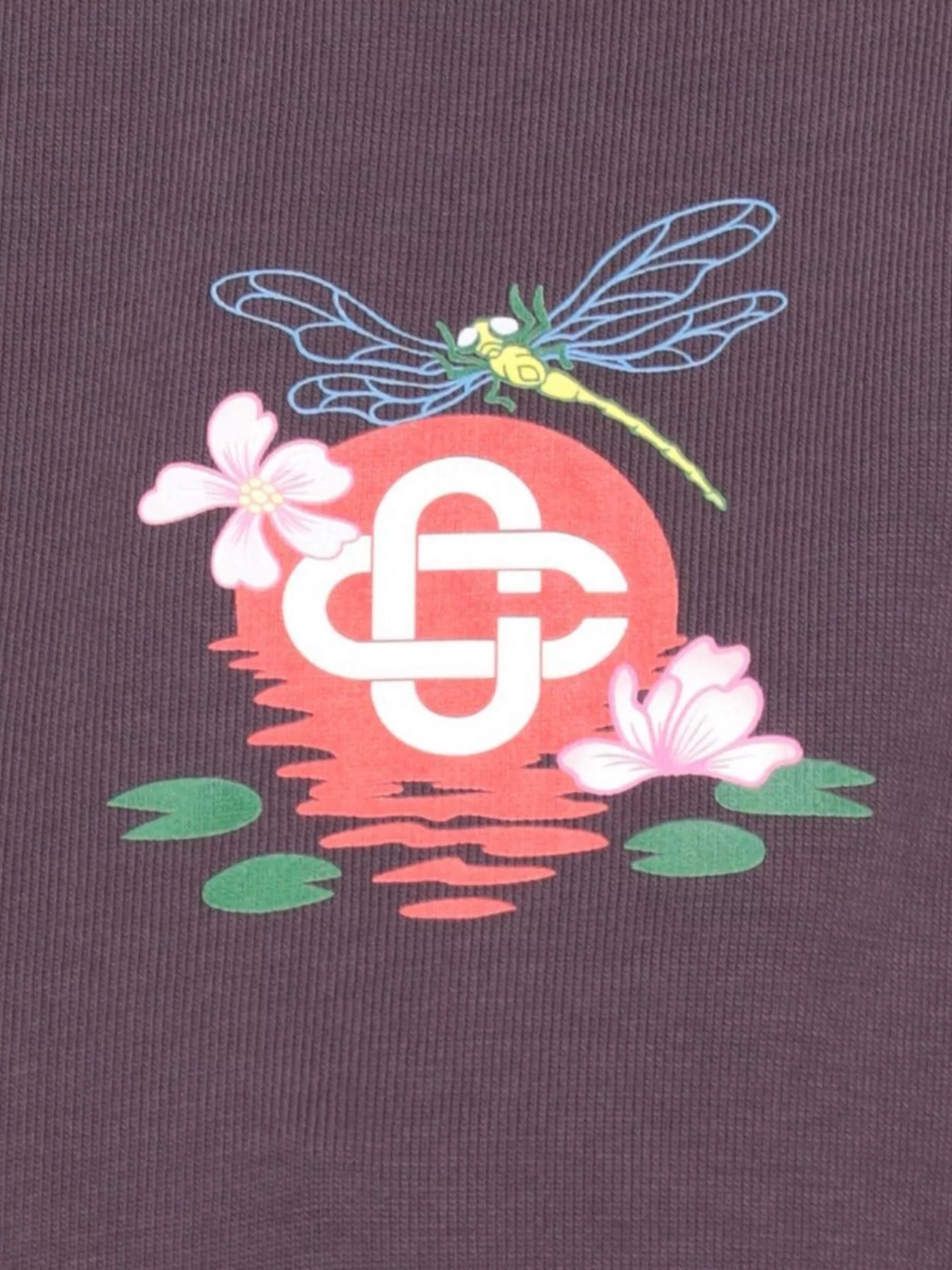 Casablanca Crew Neck Graphic Print T-shirt In Purple