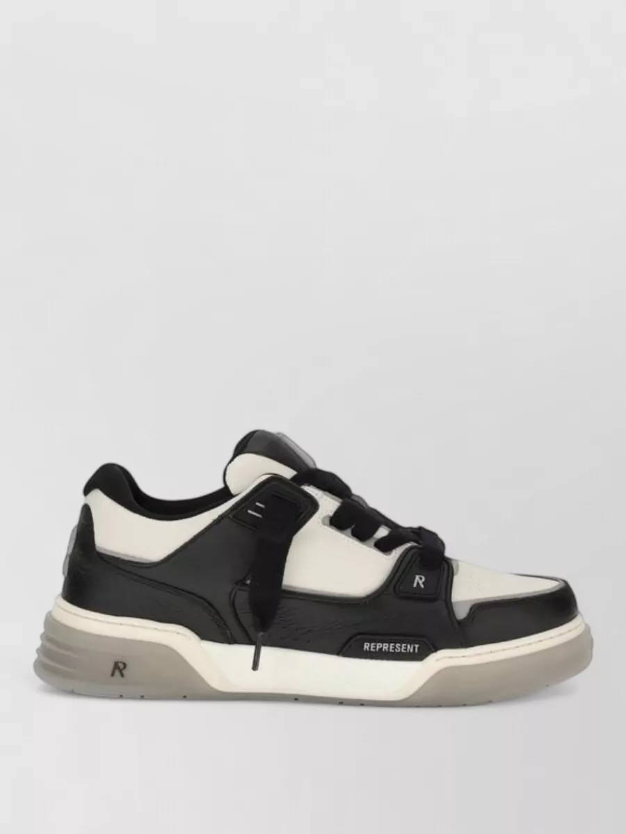Represent calf leather low-top sneakers