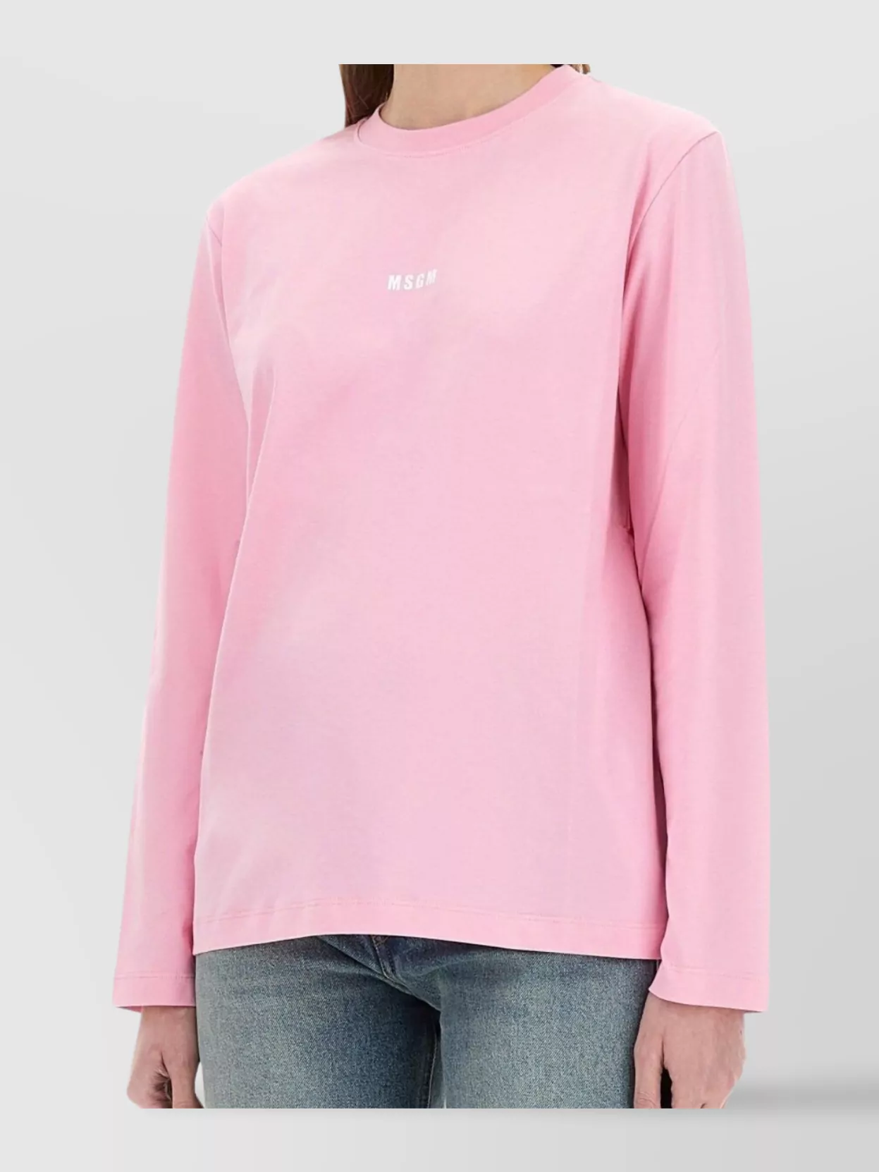 Msgm Logo Crew Neck Sweatshirt