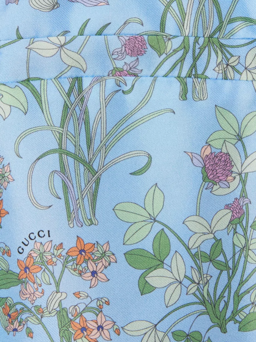 Gucci Silk Printed Knee-Length Shorts
