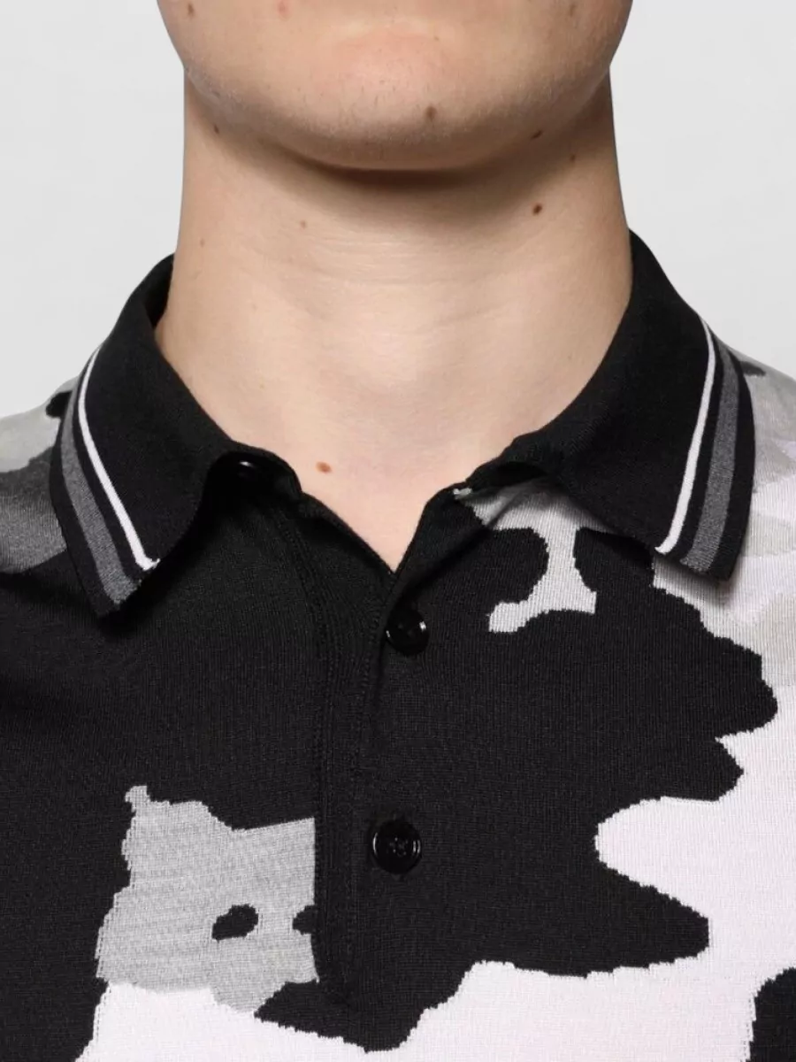 Dolce&Gabbana Silk Camouflage Short-Sleeve Polo Shirt