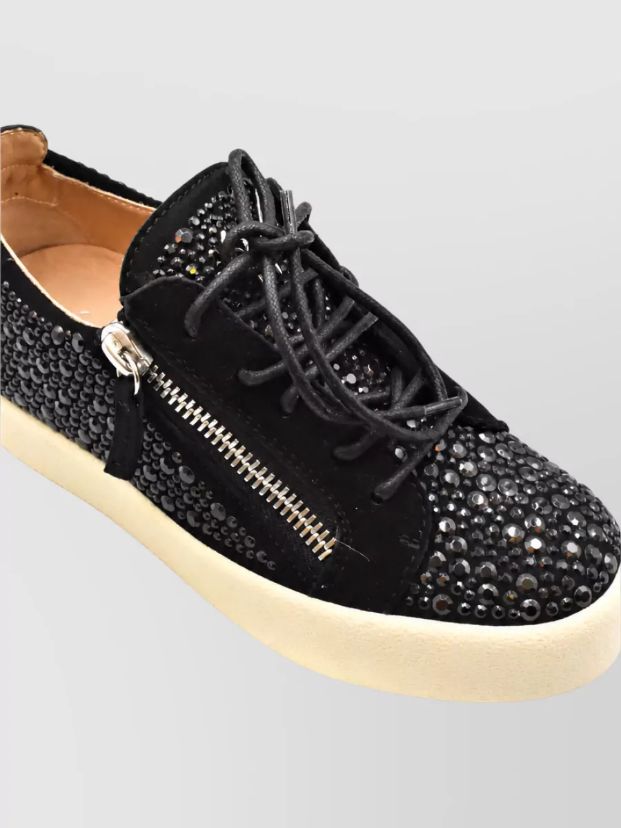 Giuseppe Zanotti Sneakers Low Top Embellished Surface Textured Sole