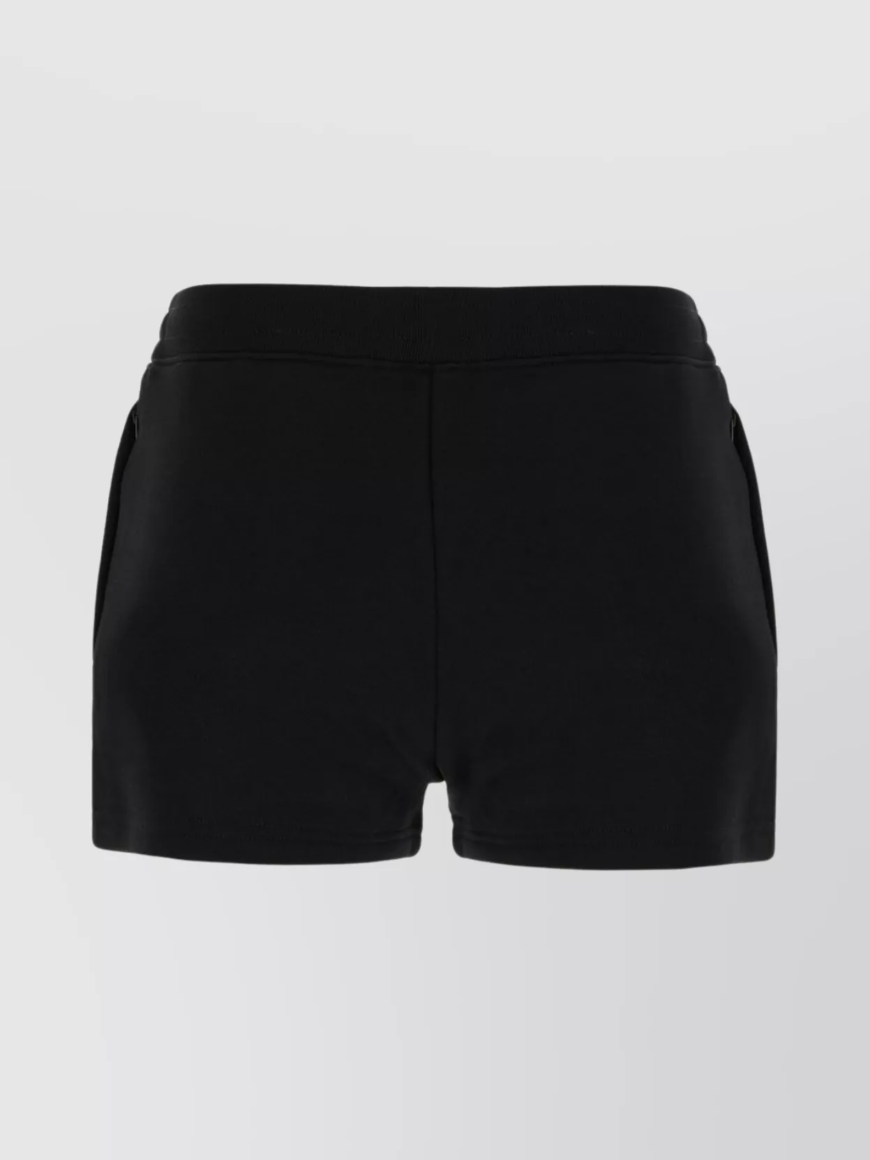 Moschino Cotton Shorts With Bear Graphic And Elastic Waistband In Black
