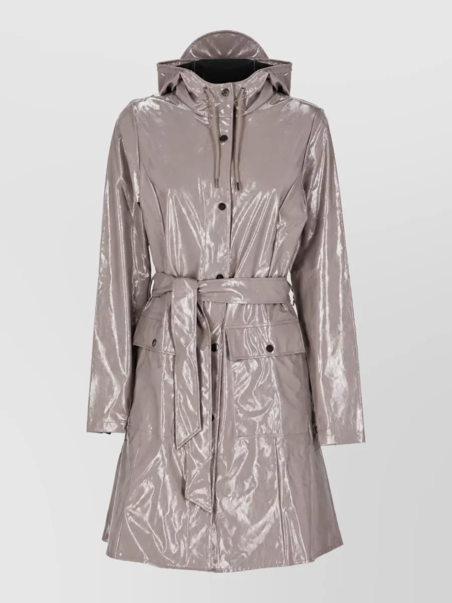 Rains hooded belted raincoat