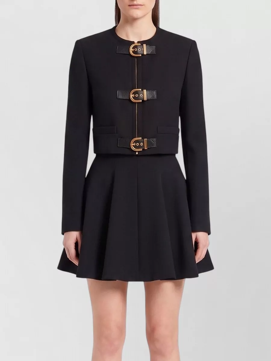 Versace virgin wool boxy cropped jacket
