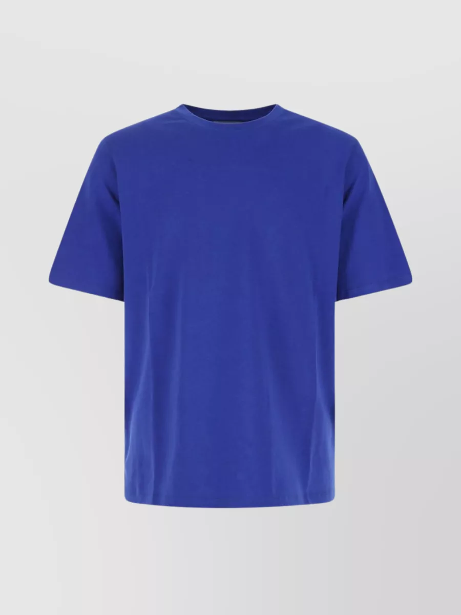 Shop Just Don Oversize Crew Neck T-shirt With Logoed Band In Blue