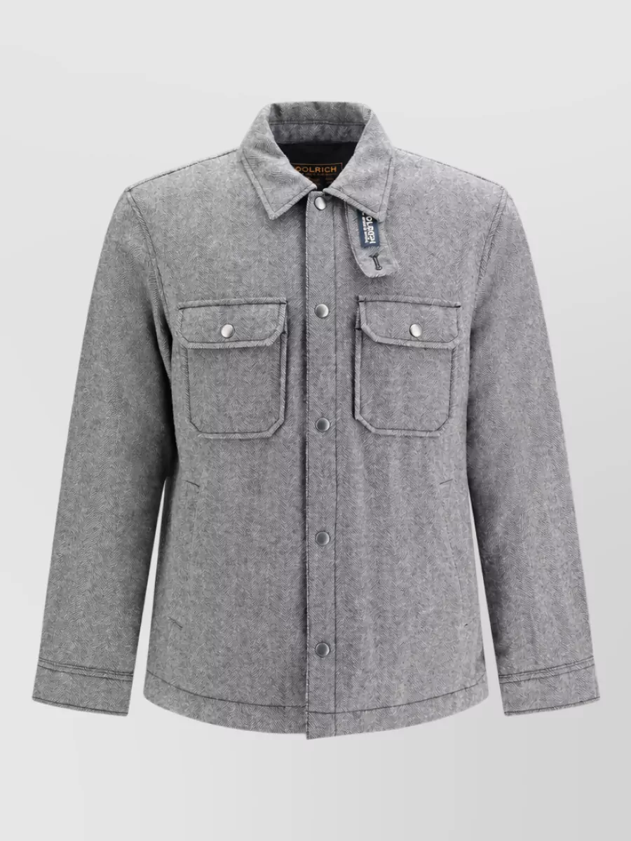 Woolrich Down checked single breasted coat