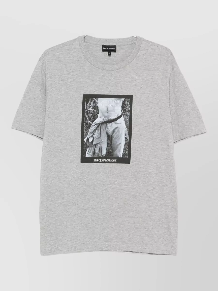 Emporio Armani printed cotton crew-neck t-shirt