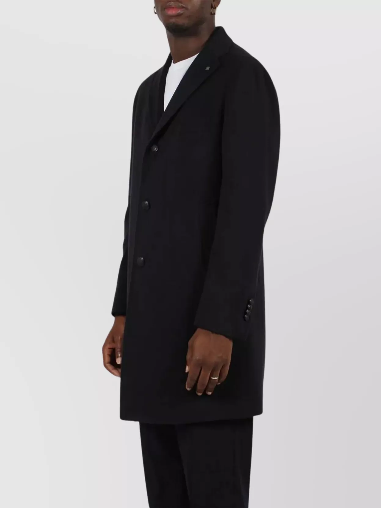Tagliatore Single-Breasted Coat Featuring Back Vent