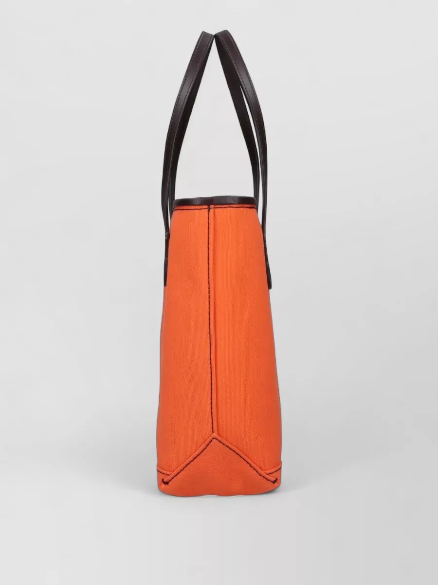 Jw Anderson Large Tote Bag Contrast Stitching Top Handles