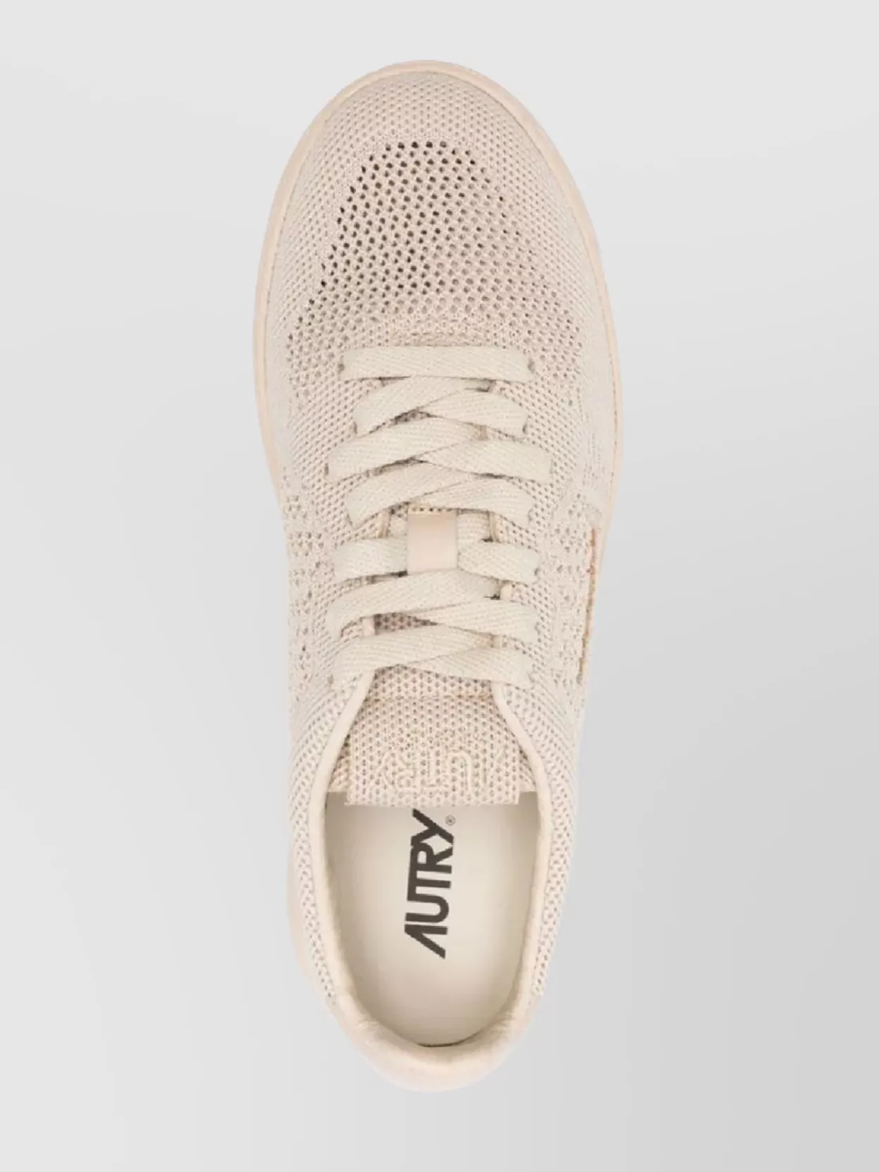 Autry Low Knit Ease Sneakers With Round Toe In Neutral