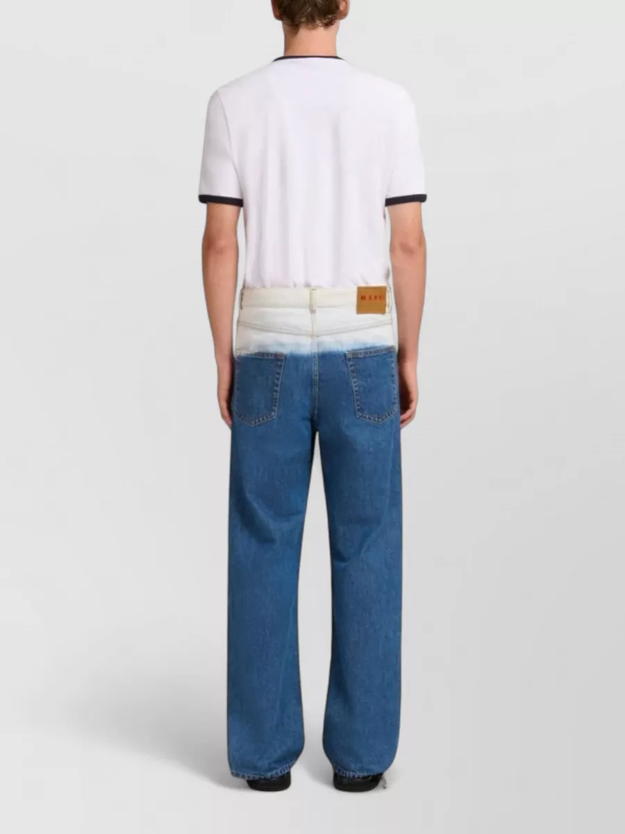 Marni Cotton Jeans Two Tone Belt Loop Design