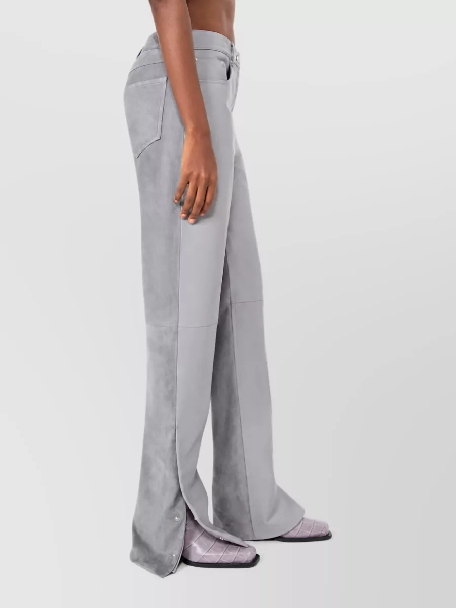 Sportmax Leather Straight-Leg Trousers