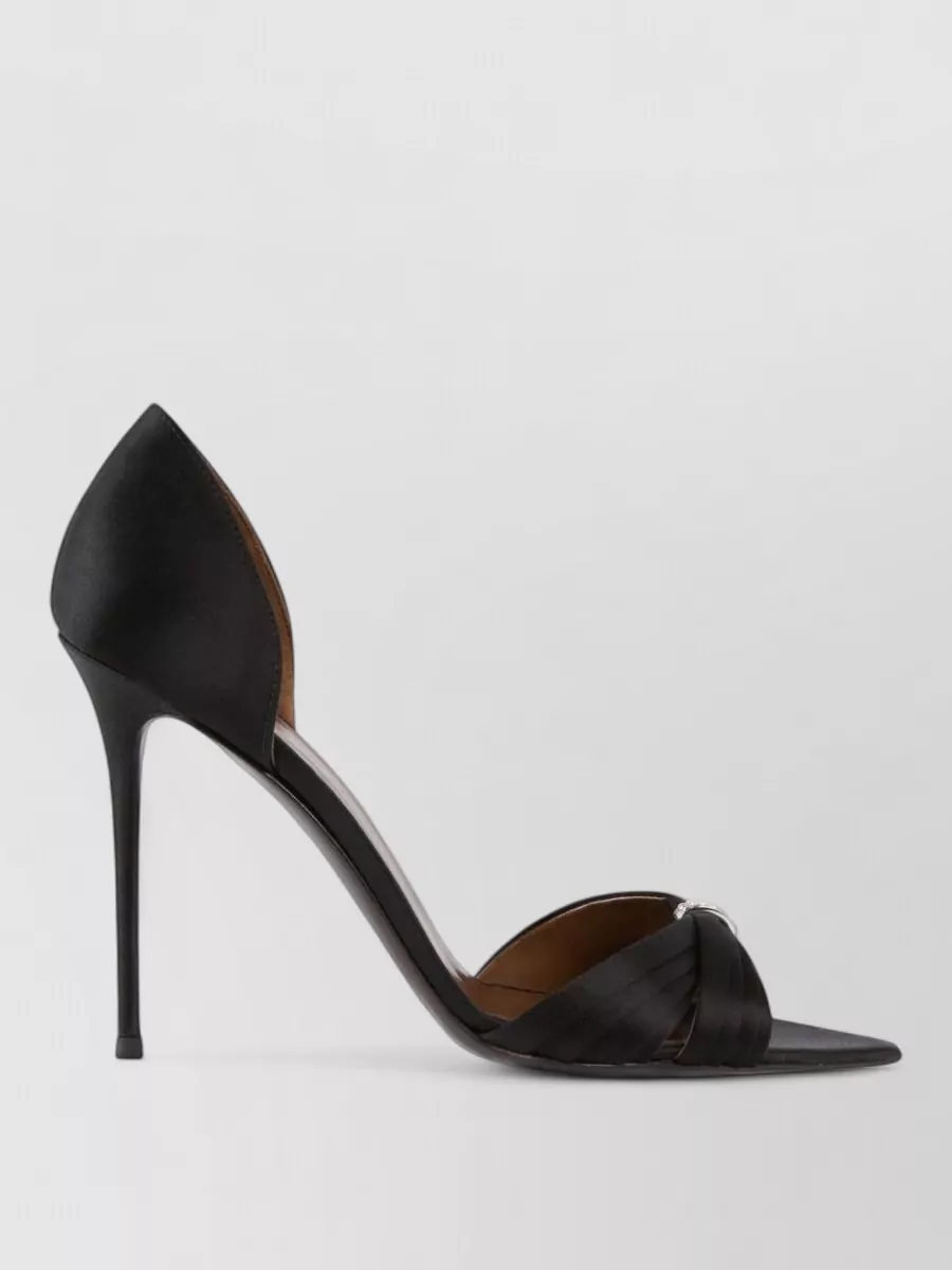 Giuseppe Zanotti satin crystal embellished mule sandals