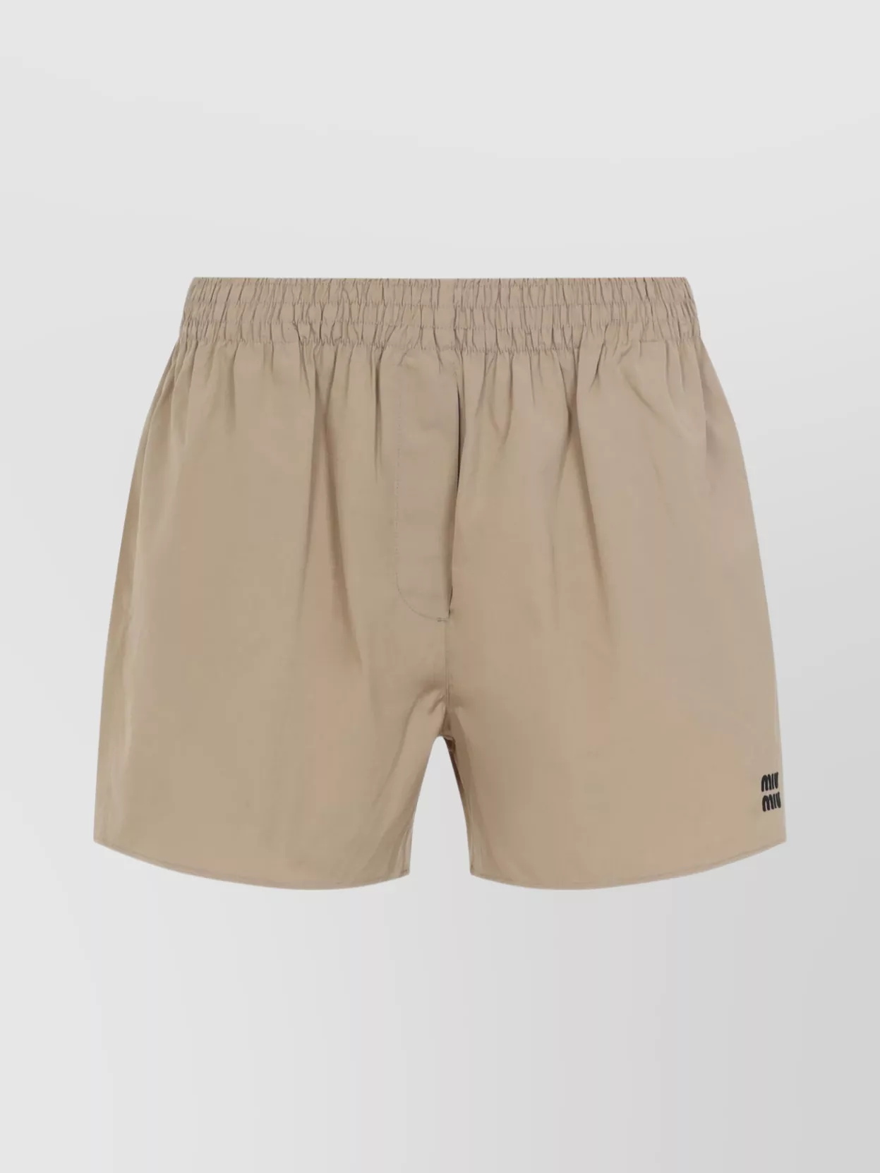 Miu Miu Cotton Shorts With Elastic Waistband