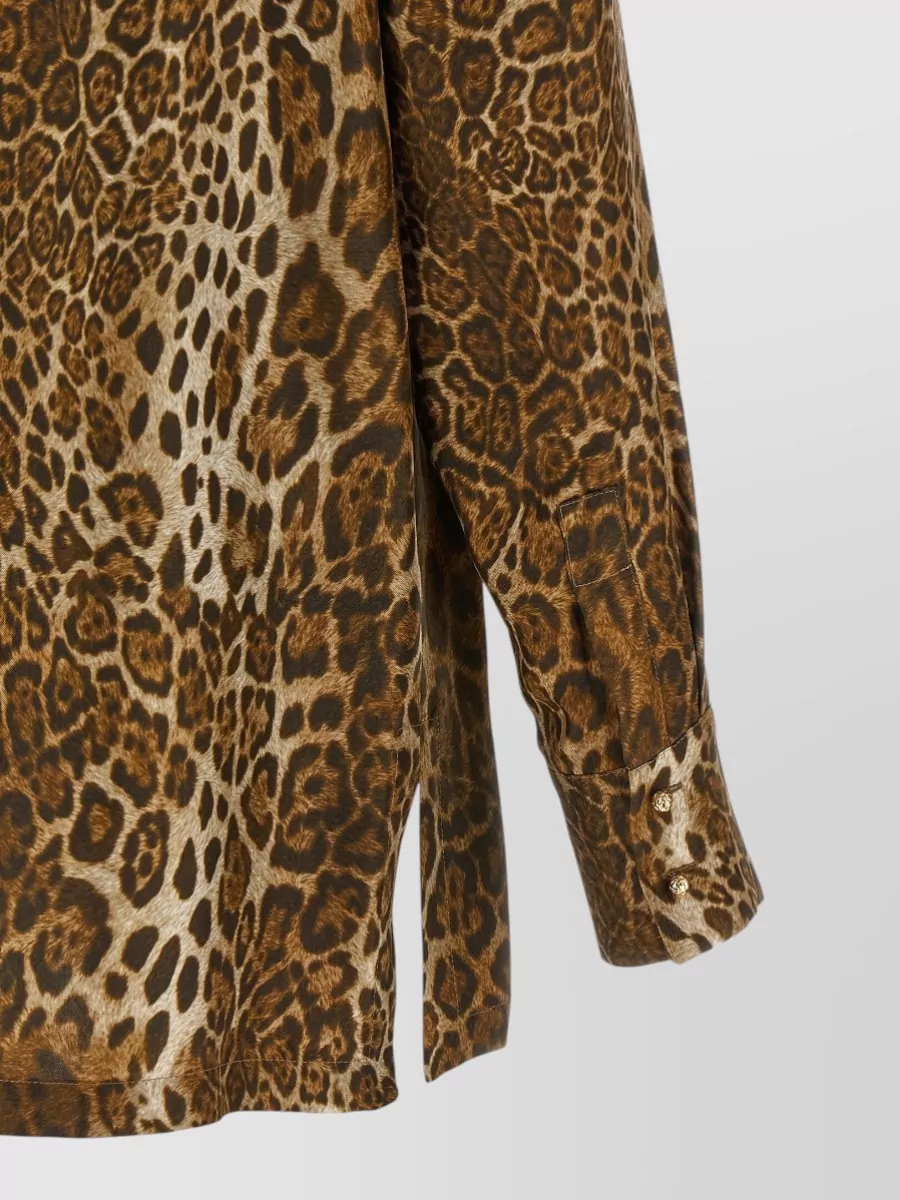 S Max Mara Silk Animal-Print Blouse