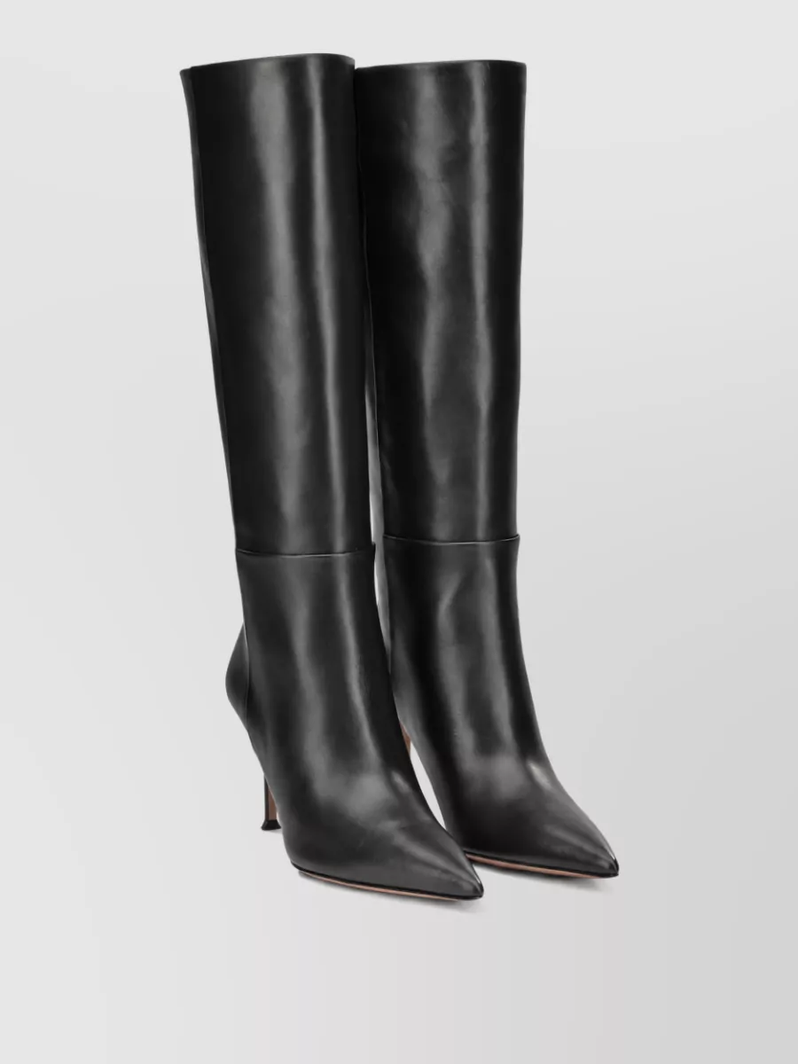 Aquazzura leather harper 85mm knee-high boots
